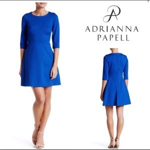 Adrianna Papell blue pointe a-line dress. NWT